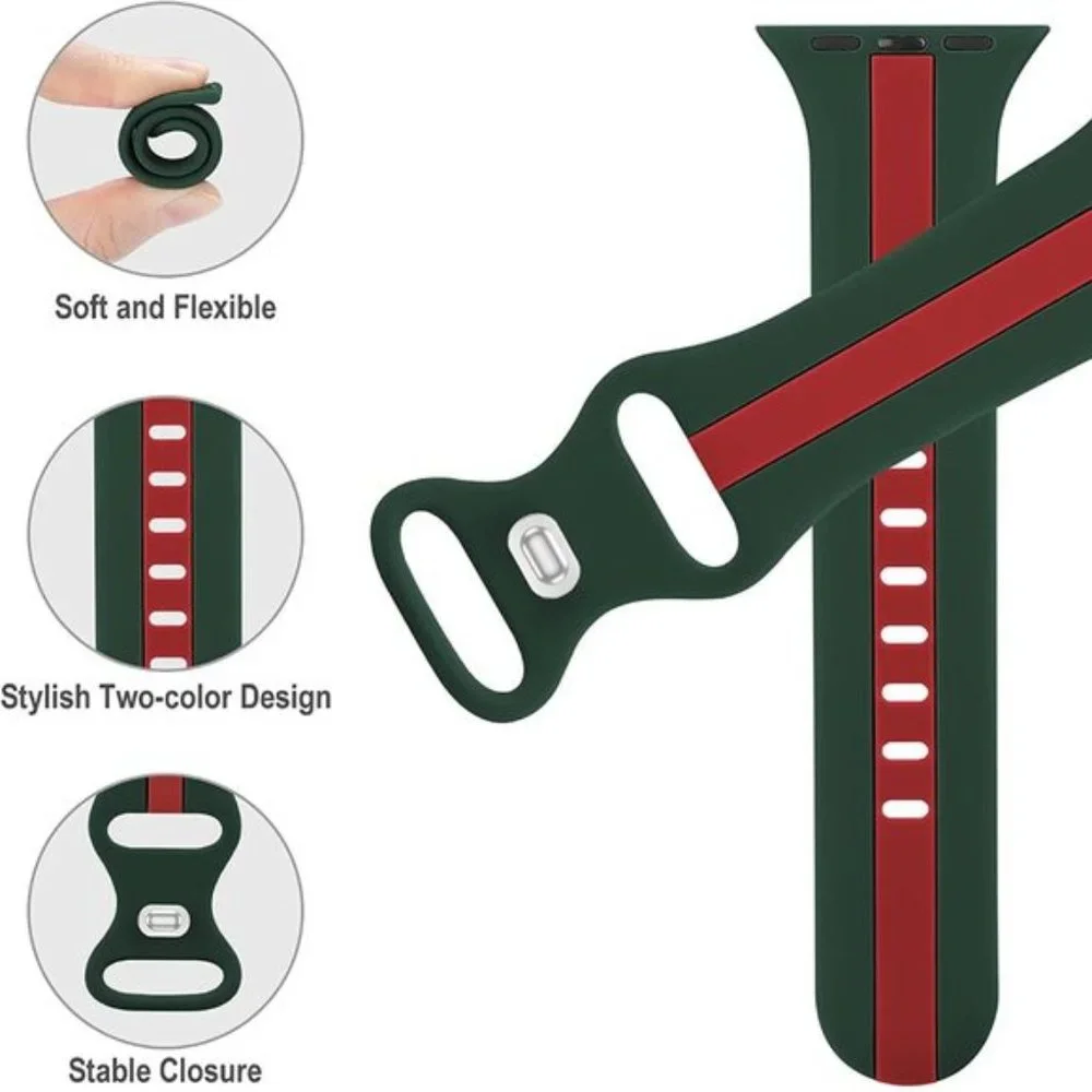Apple Men/Women Soft Silicone Designer Sport Wristbands for Apple Watches
